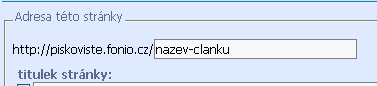 Obr. 2: Adresa stránky